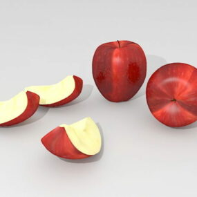 โมเดล 3 มิติแอปเปิ้ลแดง