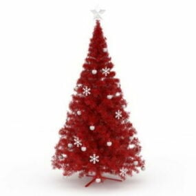 زينة شجرة عيد الميلاد الحمراء نموذج ثلاثي الأبعاد