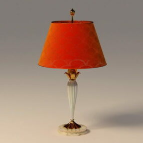 Bed Room Red Table Lamp 3d model