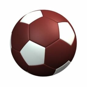 Modelo 3d de bola de futebol de futebol