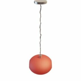 Red Ceiling Ball Pendant Light 3d model