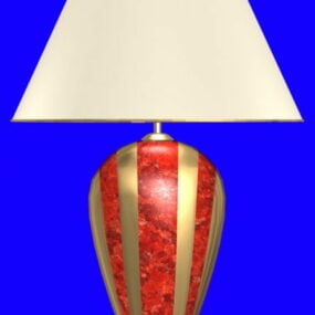 Red Ceramic Table Lamp Furniture 3d model