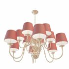 Home Red Chandelier With Shades