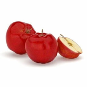 Red Delicious Fruits 3d model
