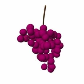 Purple Grape Fruits 3d model