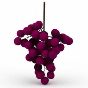 Fruit de raisin rouge modèle 3D