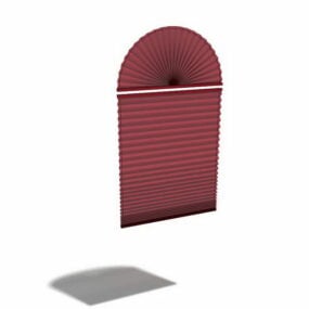 Red Hobbled Shades Curtain 3d model