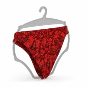 Fashion Red Panties 3d model