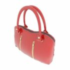 Red Leather Women Handbag
