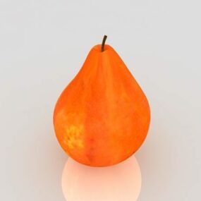 Nature Red Pear Fruit דגם תלת מימד