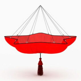 Light Red Pendant Lampshade 3d model