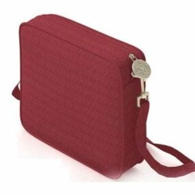 Red Pouch Bag Women Fashion 3d model