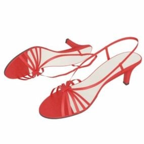 Sandálias de cor vermelha Modelo 3d