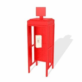 On Street Red Telephone Box 3d model