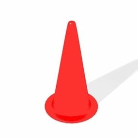 Street Red Traffic Cone דגם תלת מימד