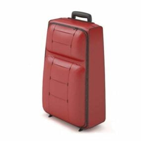 مدل سه بعدی چمدان خانم کالسکه قرمز