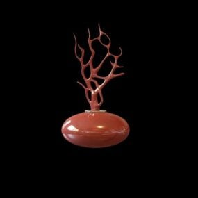 Vase rouge décorations pour la maison modèle 3D