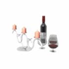 Wine Glass With Art Candlestick