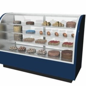 Supermarket Refrigerated Cake Showcase 3d model