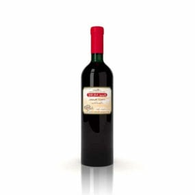 Pinot Blanc vinflaska 3d-modell