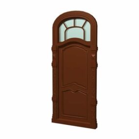 Front Door Wooden Material 3d model