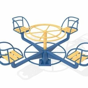 Bostad Merry Go Round Carousel 3d-modell