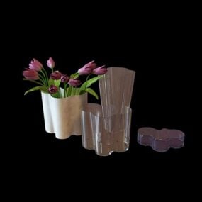 樹脂素材の花瓶3Dモデル