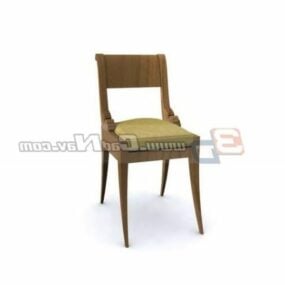 Restaurant Wooden Banquet Chair 3d model