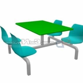 Restaurant Furniture Dining Table Chairs 3d model