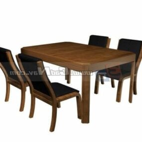Conception de meubles de chaises de table de restaurant modèle 3D