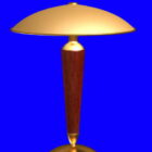 Lámpara de mesa dorada de muebles retro