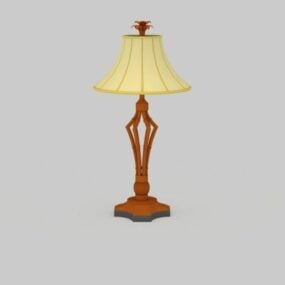 3d модель настільної лампи в стилі ретро з абажуром