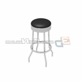 Обертовий металевий барний стілець 3d модель