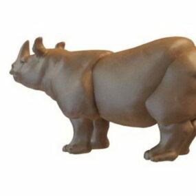 Model 3D posągu nosorożca
