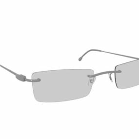 דגם תלת מימד של משקפיים קלות ללא מסגרת