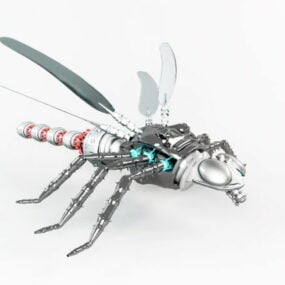 Animasi Dragonfly Lowpoly Model 3d