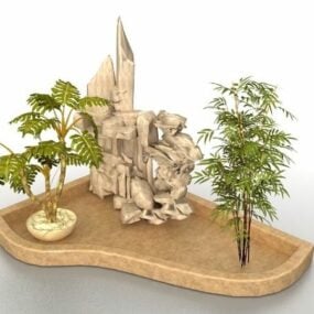 Modelo 3d de plantador de paisagem ornamental