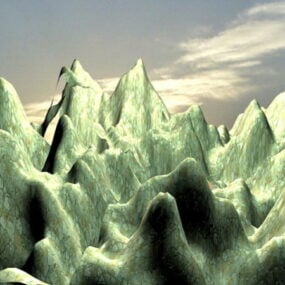 Landscape Rocky Mountains 3d model