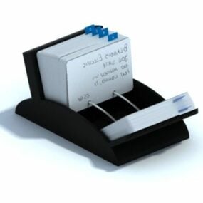 Modello 3d di file di biglietti da visita per attrezzature per ufficio