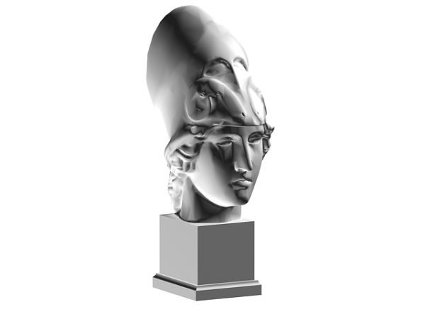 Escultura de busto romano antiguo