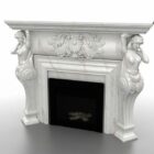 Roman Sculpture Decorative Fireplace