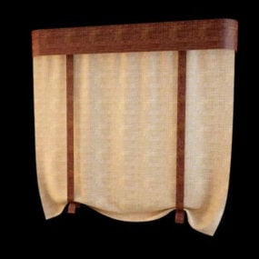 Roman Shade Window Curtain 3d model