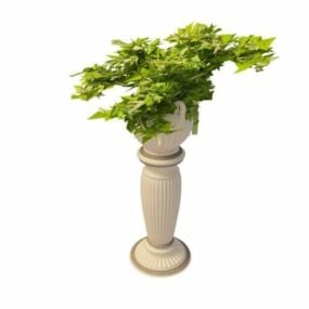 Jardinière de jardin en forme d'urne romaine modèle 3D décoratif