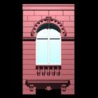 Винтажное окно в римском стиле