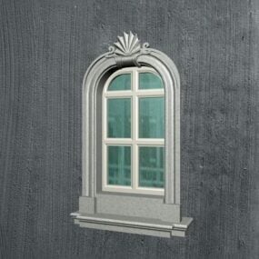 Roman Style Window Design 3d-model