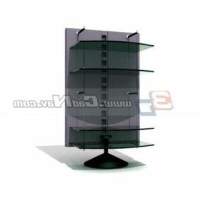 Furniture Rotating Glass Display Stand 3d model