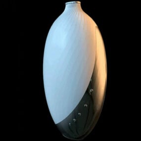 装饰圆形瓶花瓶3d模型