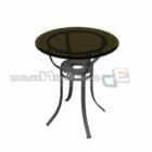 Furniture Round Glass Cafe Table