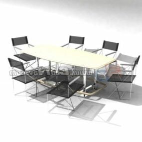 Modelo 3d de mesa redonda de reunião para escritório