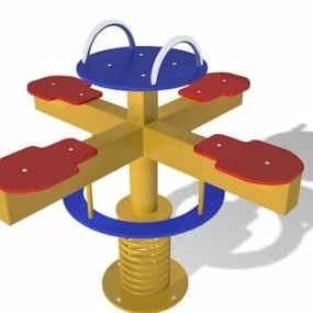 Modello 3d del parco giochi per bambini della rotonda